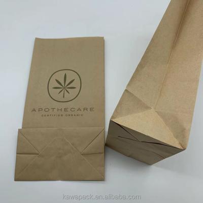 China Recycled Materials Square Bottom Recycle Brown Coffee Bean Tin Tie Dessert Hot Sale Kraft Paper Bag for sale