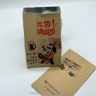 China Bio-degradable Custom Aluminum Foil Paper Bag Food Delivery Paper Bags With Logo Printing for sale