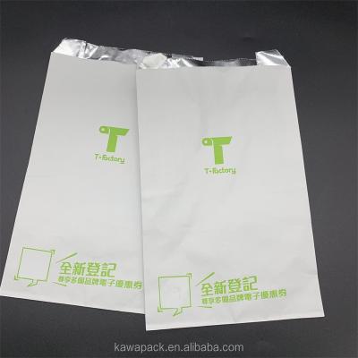 China Bio-degradable Food Grade Custom Greaseproof Grease Proof Chicken French Fries Foil Paper Bag for sale