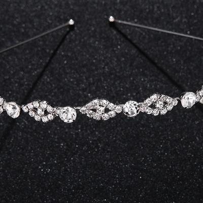 China Western European American Elegant Style Exotic Headband Fashion Large Diamond-studded Bridal Headwear for sale