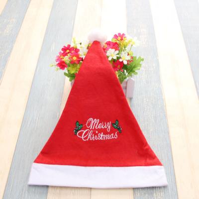 China Embroidered Non-woven Santa Claus Hat Costumes Santa Claus Hat Cute Christmas Party Acrylic Hat for sale