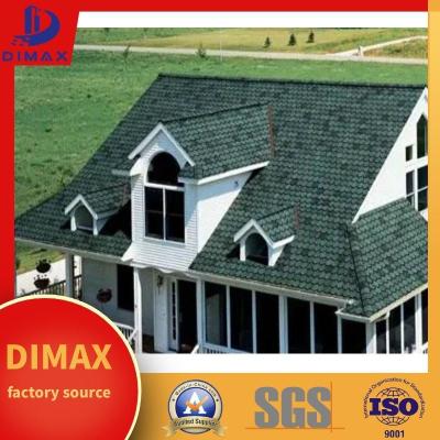 China 2layers Colored Stone Coated Fiberglass Asphalt Roof Shingles Fireproof for sale