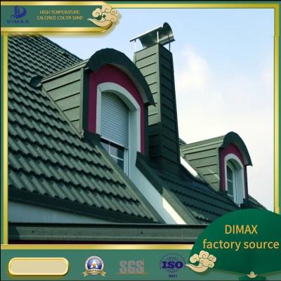 China Completed Decorative Stone Coated Steel Roof Tiles with Fire Resistance Output 500000 Pcs/Year for sale