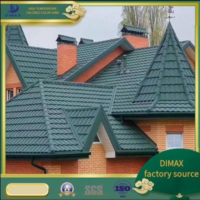 China Stone Coated Metal Roof Tiles in Vibrant Hues for sale