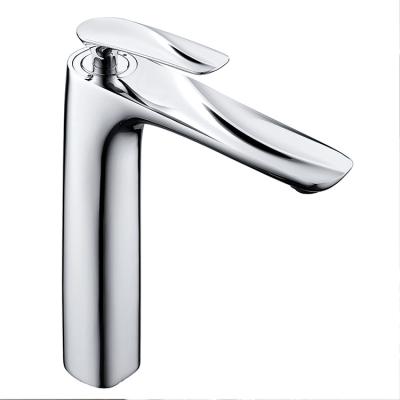 China Contemporary Made In China Bathroom Single Sink Faucet Tall Hole Basin Faucet for sale