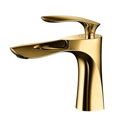 China Sense faucets curve beautiful hot and cold step upper and lower faucet of the whole basin faucet copper washbasin sink for sale