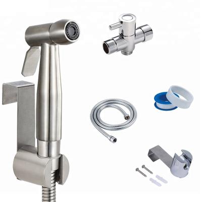 China Modern Bidet Sprayer Cloth Diaper Toilet Spray Gun Seal Stainless Steel Handheld Bidet Set For Personal Hygiene for sale