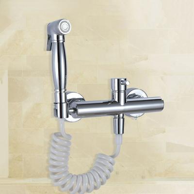 China Modern Handheld Shower Head Balcony Sprayer Toilet Accessories Shower Faucet Cleaning Muslim Brass Shower for sale