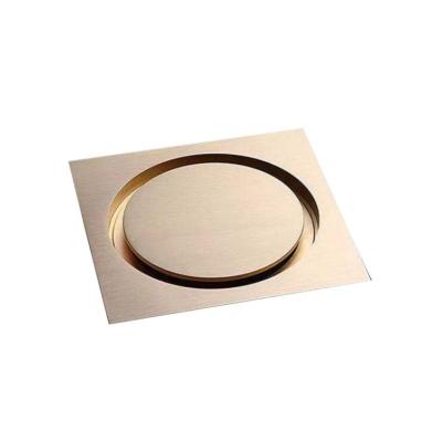 China Wholesale Modern Square Shape Brass Tile Insert Bathroom Shower Waste Strainer Floor Drain for sale