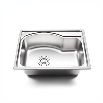 China Without Faucet Single Bowl Sink Good Supplying Wholesale Kitchen Wash Basin Stainless Steel for sale