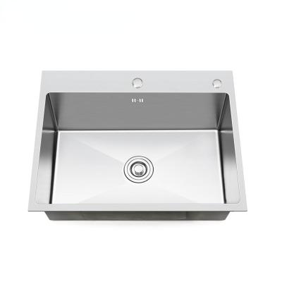 China Without Faucet Multi Functional Single Bowl Wash Basin 1.2mm Stainless Steel Handmade Kitchen Sink for sale