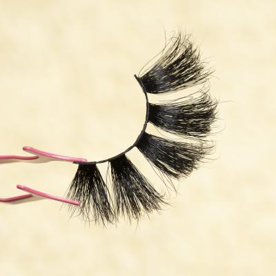 China Cheap Natural Custom Eyelashes 5D Mink Eyelash Logo Lash Real Fur Cruelty Free Mink Eyelash Wholesale Own Brand False Eyelash 25mm for sale