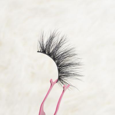 China Unique Size Cheap Natural Quality False Eyelash 5D Mink Lashes With 25mm Length Mink Strips Lashes 5D Fluffy Eyelashes for sale