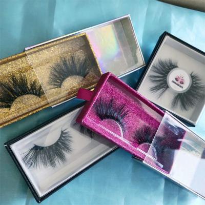 China Selling 5D 25mm Mink Long Lashes Cheap Natural Wholesale Black Colors False Eyelash Ultralight Lashes for sale