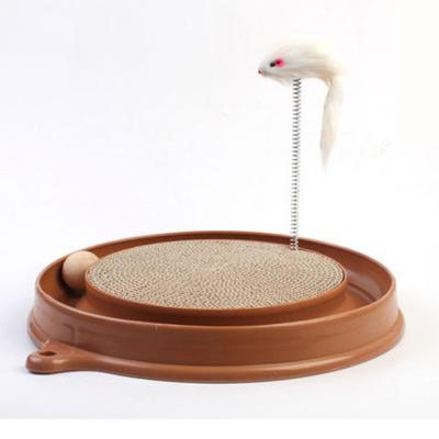 China Toprank Viable Interactive Cat Training Exercise Pet Products Round Shaped To Catch Mouse Movement Cat Toy for sale