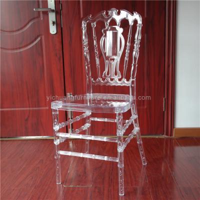 China Stacking 16 Years Clear Chiavari Chair Acrylic Makeup Event Outdoor Wedding Supplier for sale