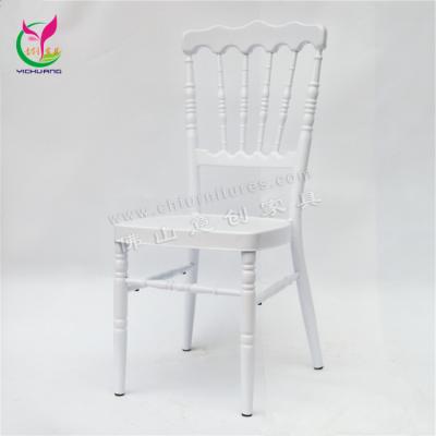 China Tent Party Events French Napoleon Chairs Hotel White Metal Banquet Wedding Chair for sale