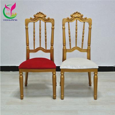 China Stable Design Napoleon Hotel Tent Outdoor Furniture Chair Royal Gold Wedding Chairs For Events for sale