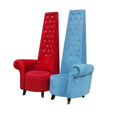 China Modern Wholesale Wooden High Back Wedding Couples Events Sofa King Blue Red Chairs for sale