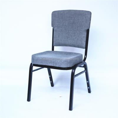 China Hotel chair wholesale price hotel furniture gray fabric black sail metal frame stacking flexi conference room chair for sale for sale