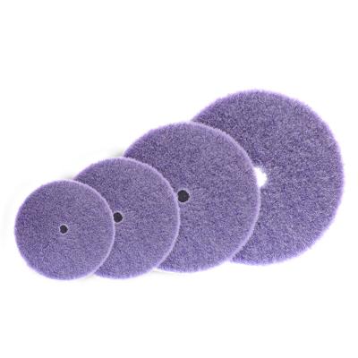 China DURABLE 1000sheep Wholesale  purple color short nap 3''/4''/5''/6'' wool pad  cutting wool pads for car buffing for sale