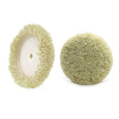 China Cutting 7'' polishing pads wools Single-sided twisted 4ply 100% wool cutting pad auto detailing buffing wool pads for sale