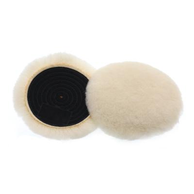 China Medium cutting HOT SELLING 150mm 3 lambs wool polishing pad 6 inch car polish for car m wool pad for polisher for sale