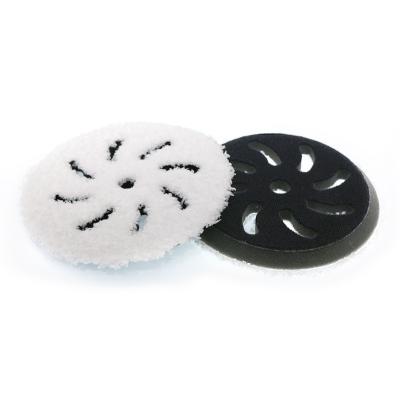 China DURABLE 2022 Cheap factory price 5 inch white car microfiber polish pad 125mm microfiber wool pad for car polishing for sale