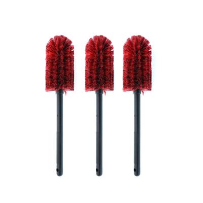 China Stocked Car care detail washing tool steel rim wheel cleaning brush with long handle car wash supplies for sale