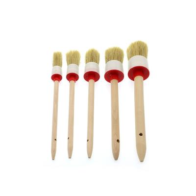 China Car Wash Car care detail brush round head bristle wool brush car beauty shop fine wash brush factory direct sales for sale