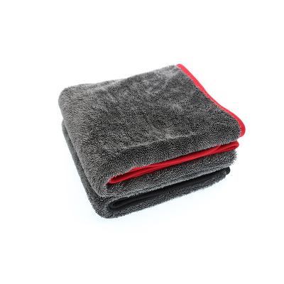 China Car Wash Auto detailing 600gsm 60*90cm water absorbent Microfiber Twisted Towel Car Drying Towel for sale