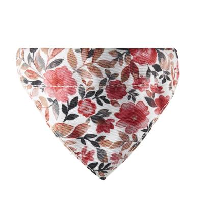 China Wholesale Custom Party Print Stocked UFBemo Cotton Triangle Dog Bandana Colorful Adjustable Pet Scarf for sale