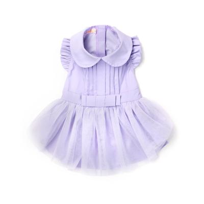 China UFBemo Designer Summer Vestido De Princesa Para Perro Viable Purple Pet Dress Dog Clothes for sale