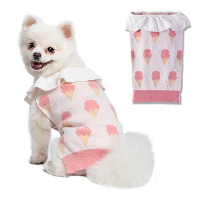 China UFBemo Cotton Designer Warm Thin Small Viable Pink Puppy Pet Clothes Ins Wool Sweater Cute Dog for sale