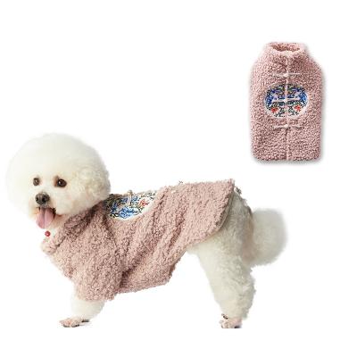 China UFBemo Amazon Wool Pink Bun Designers Dog Jacket Puppy Cloth Winter Warm Stocked Dog Coat for sale