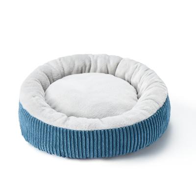 China UFBemo Comfortable Single Soft Kennel Cat Nest Cotton Coral Fleece Stored Soft Dog Bed Pet Bed Donuts for sale