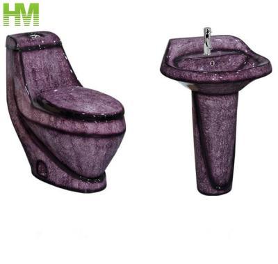 China Double-Flow Ceramic One-Piece S Trap Spoon Lavatory And Basin for sale