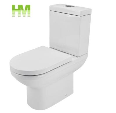 China Double-Flow European Quality Super White Piece Spared Two Pieces WC Toilet Sanitaryware for sale