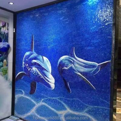 China Floor 4mmThickness Decorative Luxury Wall And Interior Wall Glass Mosaic For Living Room for sale