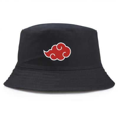 China Akatsukied 90S Japan Red Unisex Outdoor Anime Bucket Hat Caped Sunscreen Beach Panama Fisherman Hats Casual Foldable Hats for sale