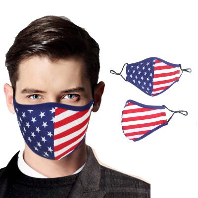 China Running Promotional Gift Stock USA Flag Cotton America Flag Mouth Maskes Mouth Maskes Gift Totality, Reusable and Washable (USA Flag) for sale