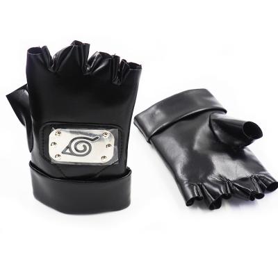 China Fashionable Drop Shipping Cosplay Costume Accessories Japanese Anime Kakashi Leather Mitten for sale