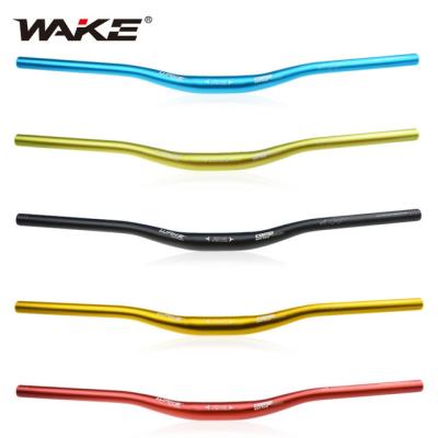 China Strong Hardness And Light Hot Sale Wake MTB Mountain Bike Bar Grip Aluminum Alloy Riser Extra Long Bike Handlebar 31.8mm*720mm/780mm for sale