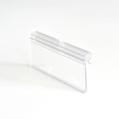 China Good quality with neat finish; free of chips and chips pvc customized extrusion clear price tag ticket holder datastrip VH/VIP for supermarket for sale