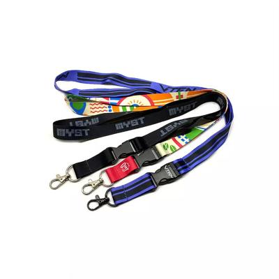 China ID Card Polyester Lanyard Wholesale With Logo Custom Cheap Accessories Silk Neck Lanyard Personalize Polyester Pantone Print for sale