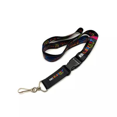 China ID Card Personalized Custom Printing Logo Lanyard Keychain Sublimation Polyester Lanyards with Custom Logo for sale