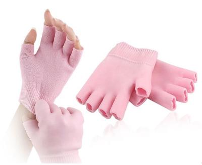 China Reusable Fingerless Spa Glove Hydrate Finger Gel Open Spa Glove For Hand Skin Moisturizing for sale