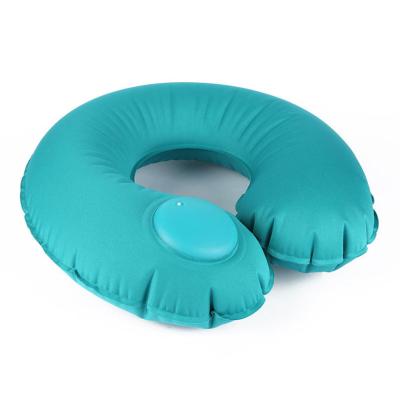 China Custom Folded LOGO U Pillow - Auto Inflatable Press Neck Pillow - Office Aviation U Pillow for sale