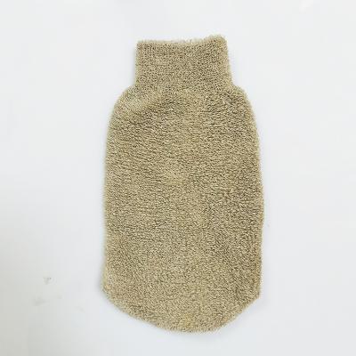 China To Exfoliate The Natural Bath Canvas Fiber Fiber Purifier Exfolating Mittens for Death Cleaning Shower Body Skin for sale