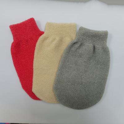 China EXFOLIATE Nylon Polyester Bath Mitt Cleansing Dead Skin Shower Spa Exfoliating Bath Glove for sale